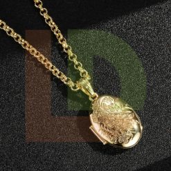 High-Class Oval Locket Gold Necklace